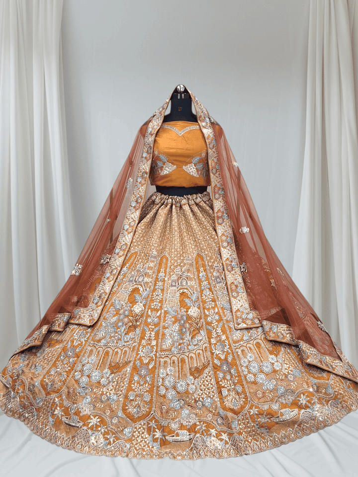 Royal Heavy Embroidered Non-bridal Lehenga Set with Net Dupatta – 4 Premium Color Options