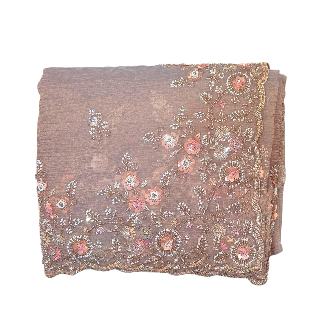 Lavender Colour light weight designer saree for women 