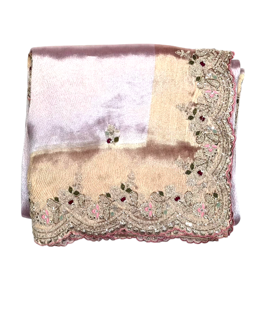 Premium Tissue Fabric Embroidered Saree – Elegance with a Royal Touch | Keshav Creations