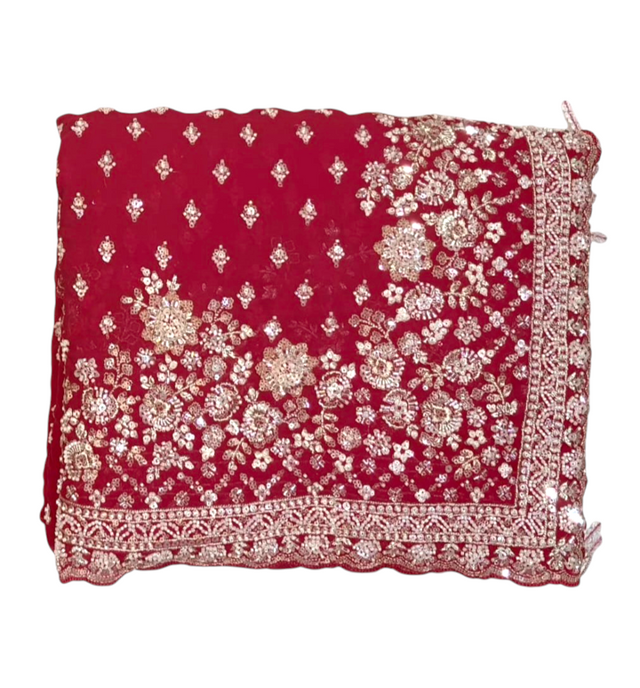 Marron Colour Designer Saree for Girls