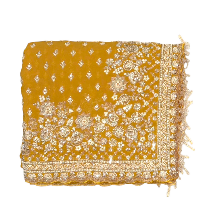 Mustard Colour Party Wear Saree for women