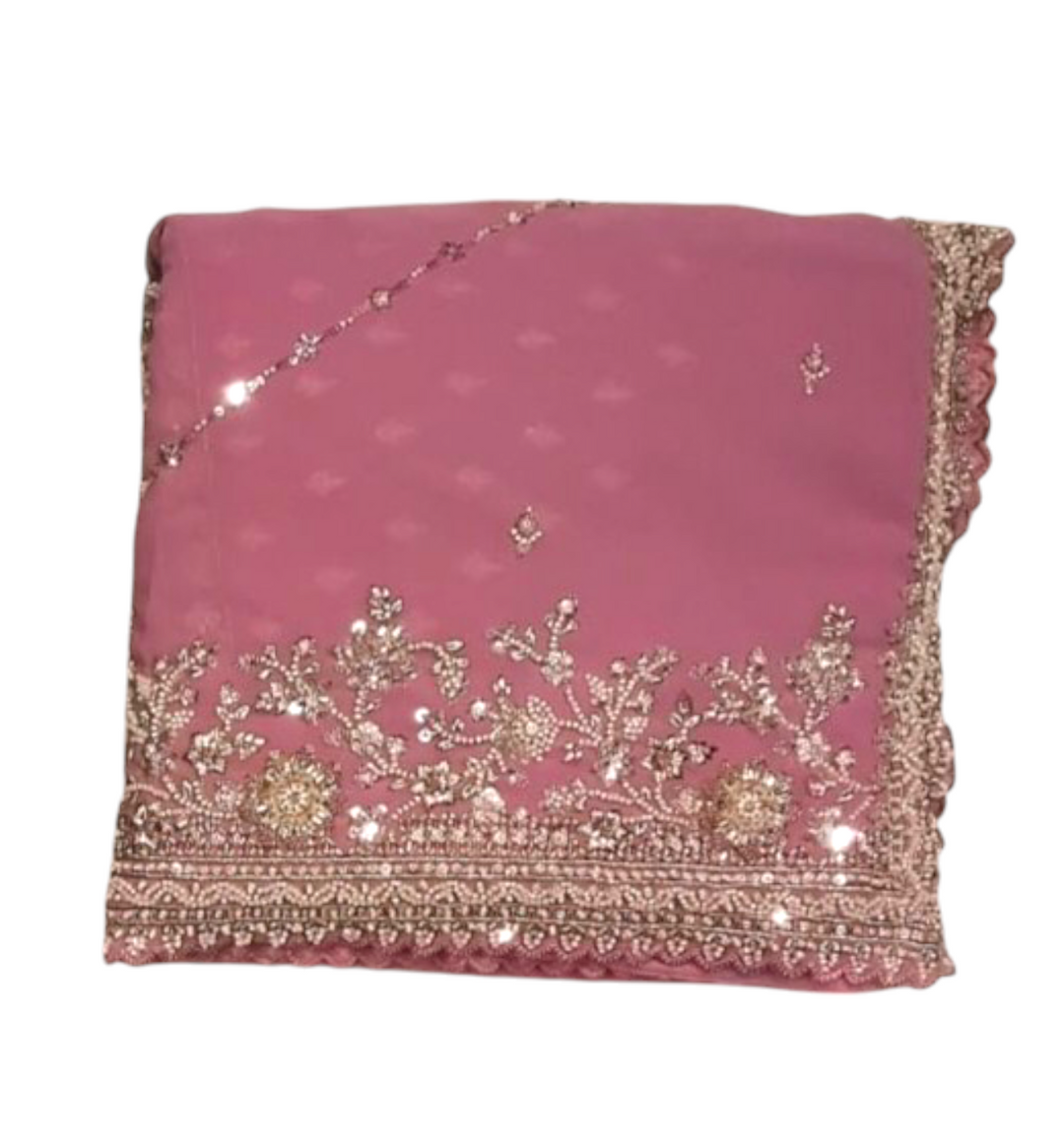 Keshav Creations Embroidered Georgette Saree