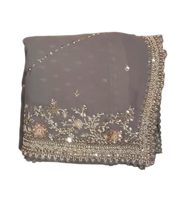 Keshav Creations Embroidered Georgette Saree