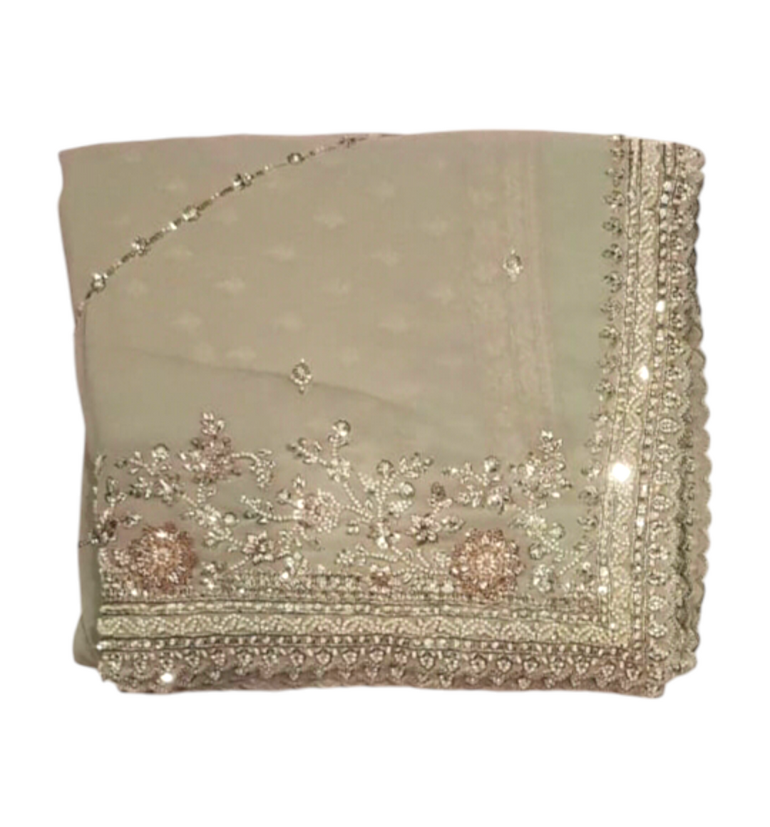 Keshav Creations Embroidered Georgette Saree