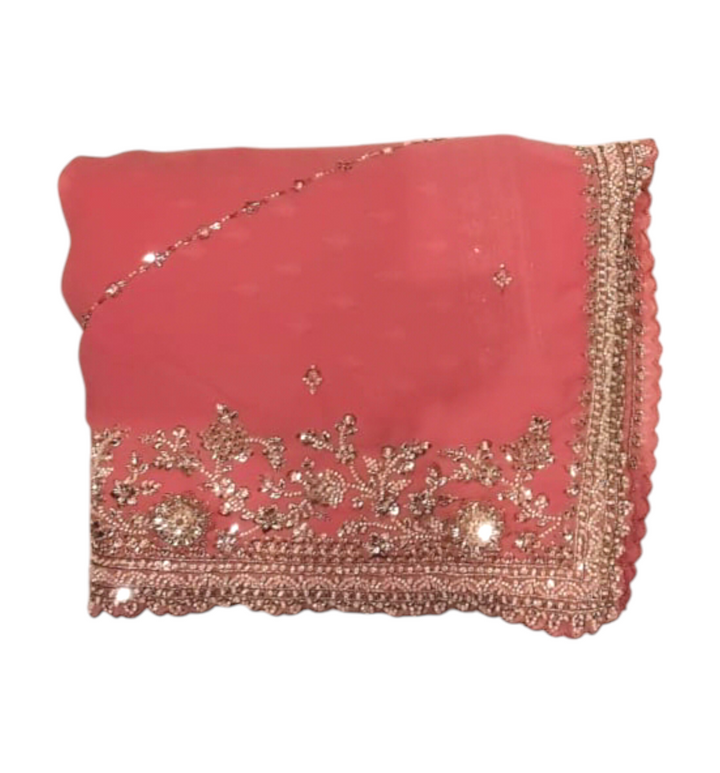 Keshav Creations Embroidered Georgette Saree