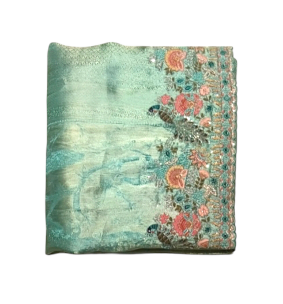  C-Green Colour Silk Saree for women 