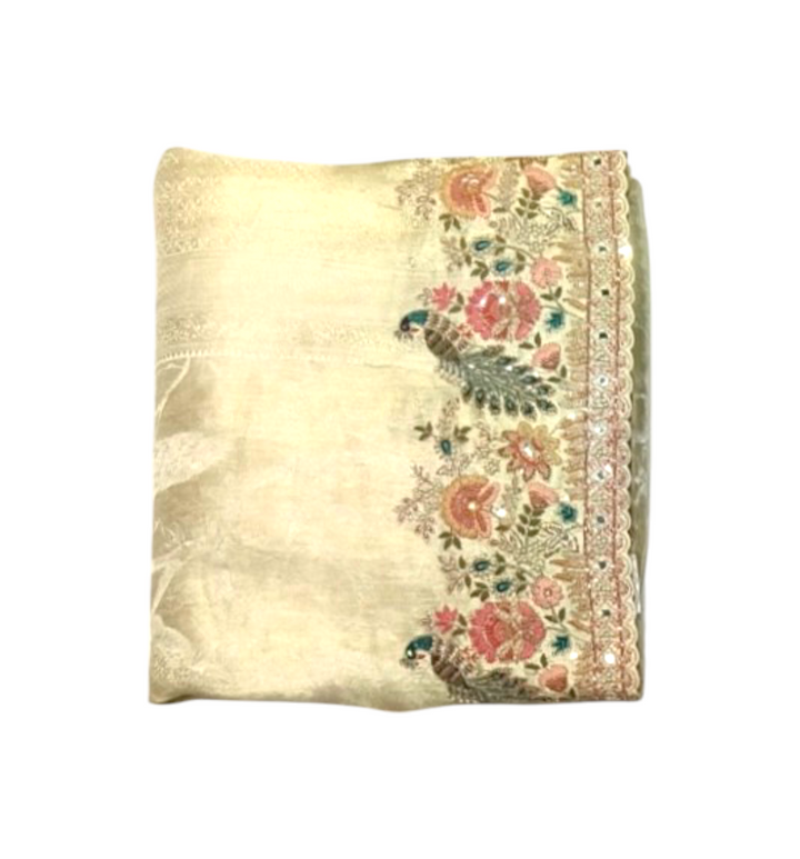 Off White Colour Silk Saree for women 