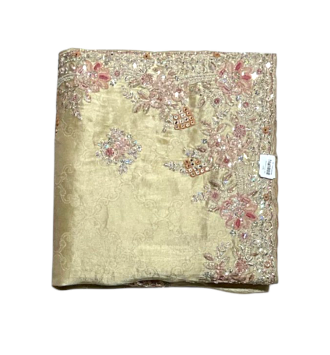 Banarasi beige Colour Saree with Tiger Work 