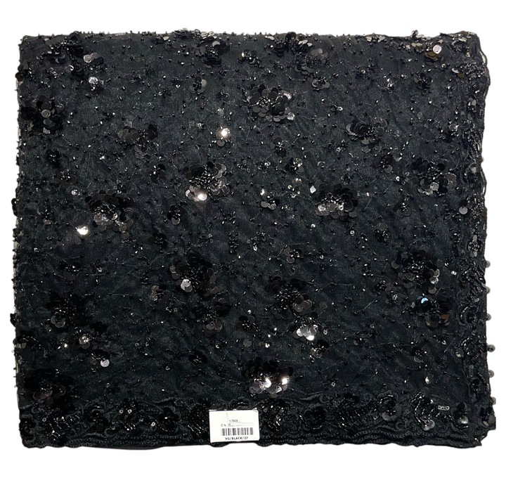 Black Designer Net Saree For Girls 