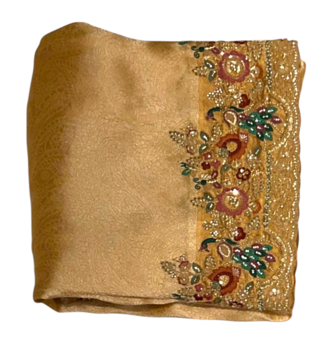 Elegant Tissue & Zari Work Saree – Timeless Ethnic Grace | Keshav Creations