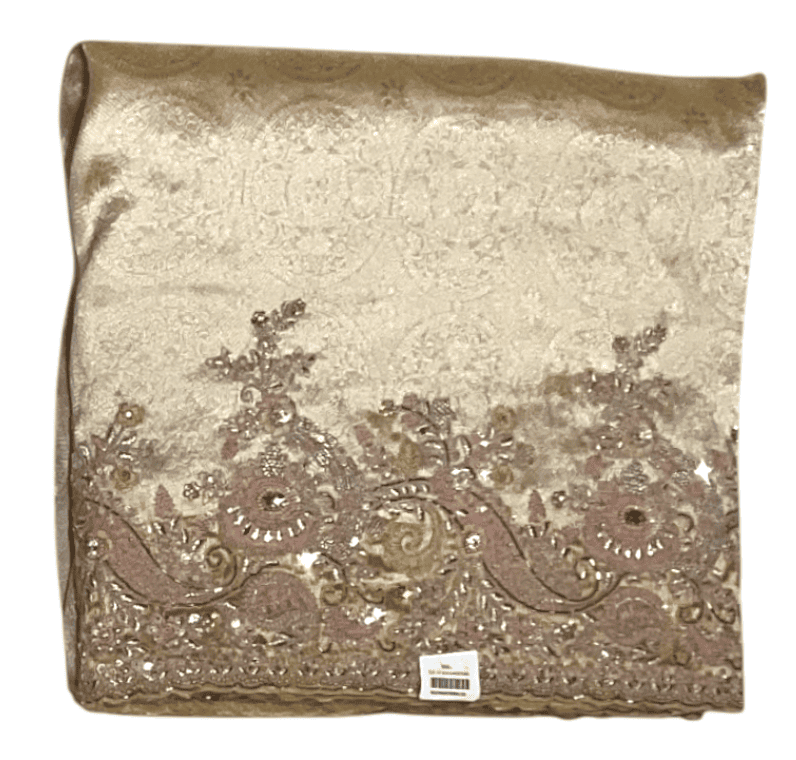 Decorative Saree with intricate patterns and embellishments 