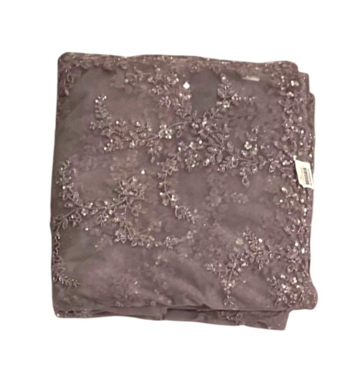 Lavender Colour Party Wear Saree for girls 