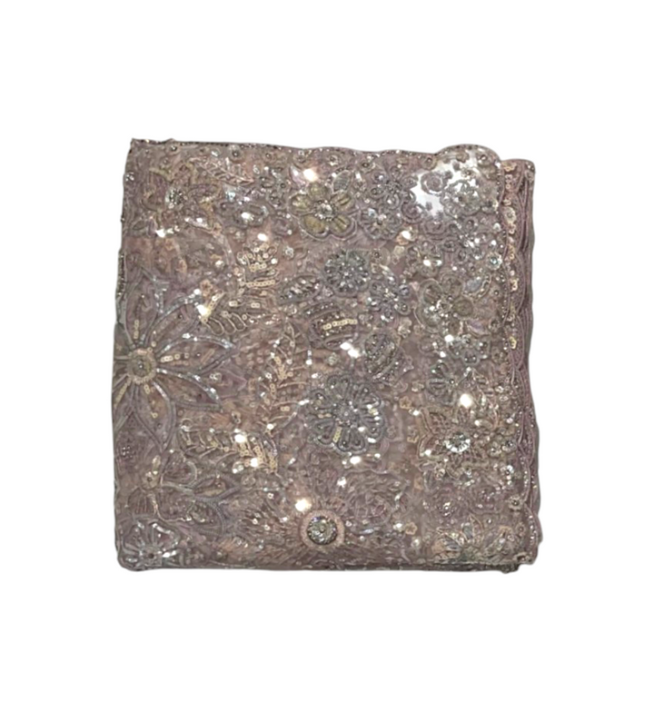 Peach Colour Designer Saree in net fabric for girls