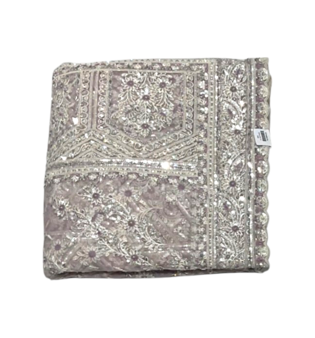 Beautiful Purple colour saree in net Fabric 