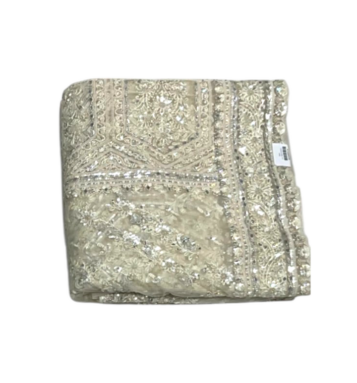 Beautiful Beige colour saree in net Fabric 