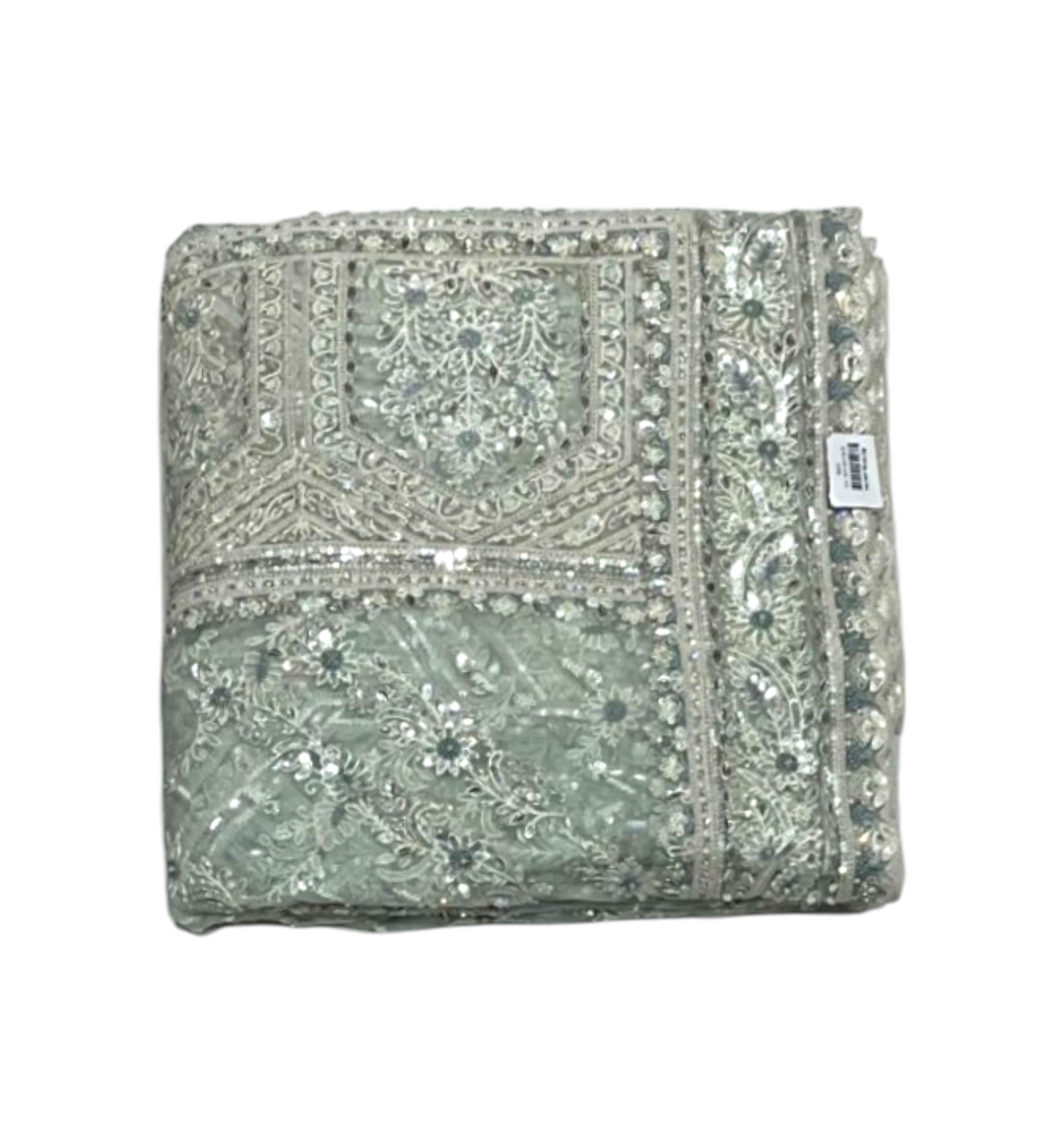 Beautiful Pista green colour saree in net Fabric 