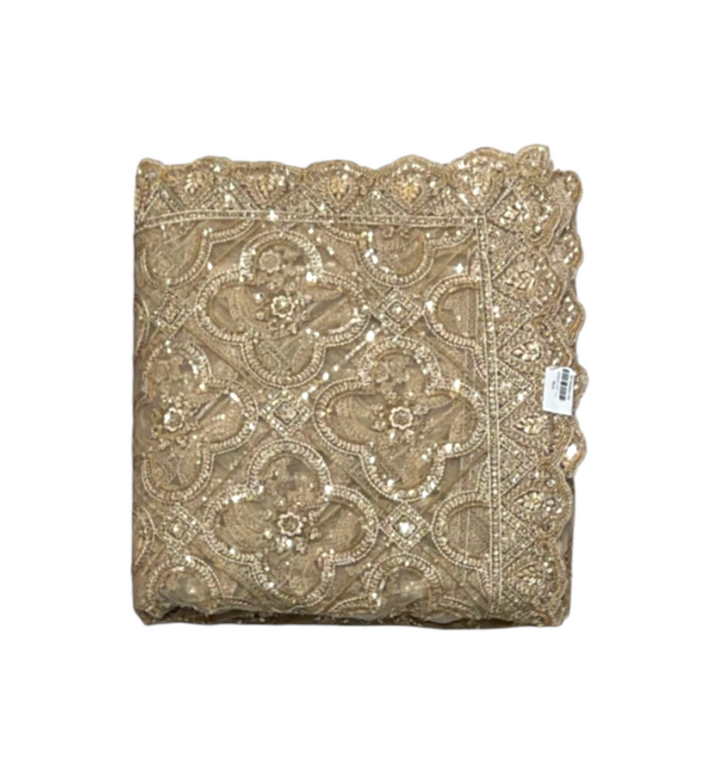 Beige Colour Designer Party Wear Saree in Net Fabric 