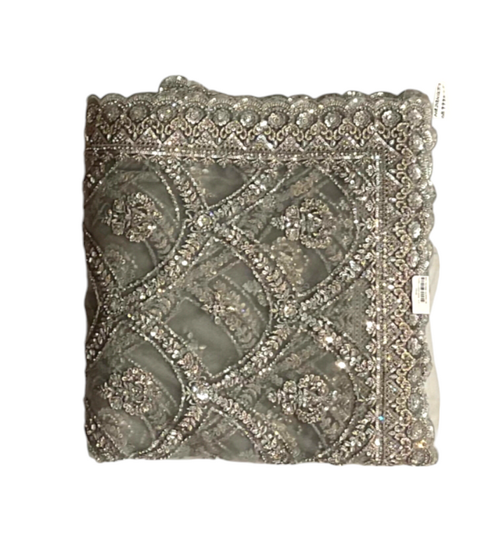 Designer Pista Green Colour Saree in Net Fabric 